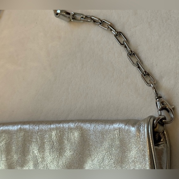 Tory Burch Silver Metallic Crossbody/Clutch Shoulder Bag - Picture 7 of 15